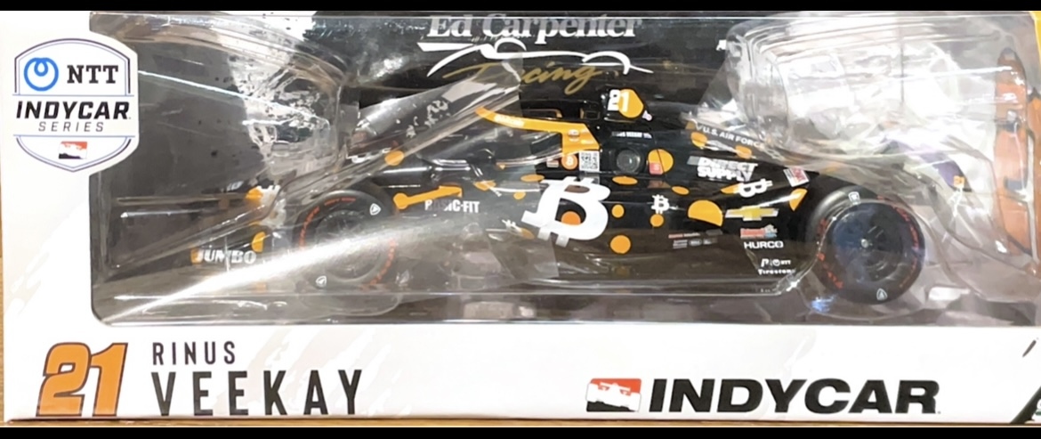 Bitcoin Indy Car Figurine