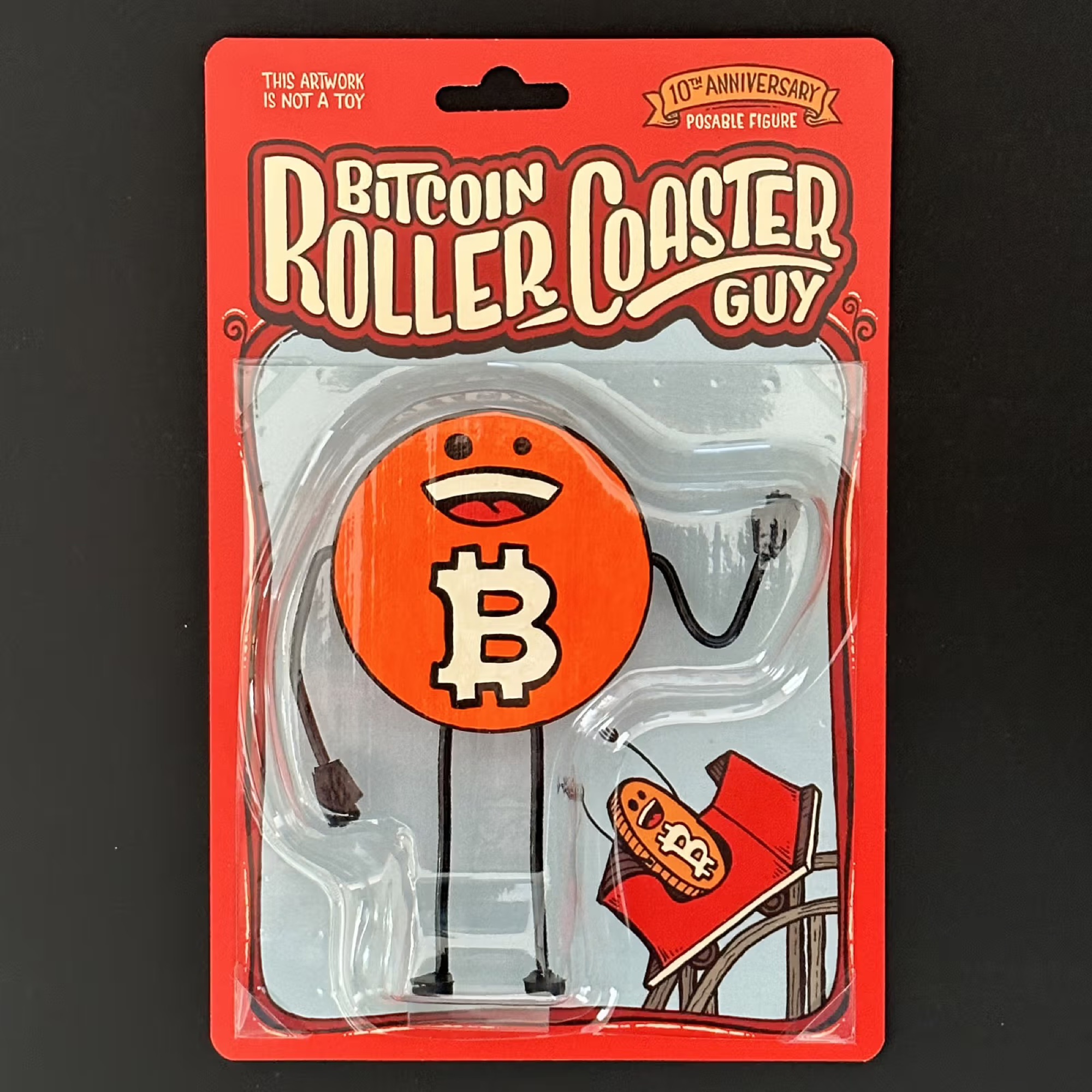 Bitcoin Rollercoaster Guy Figurine