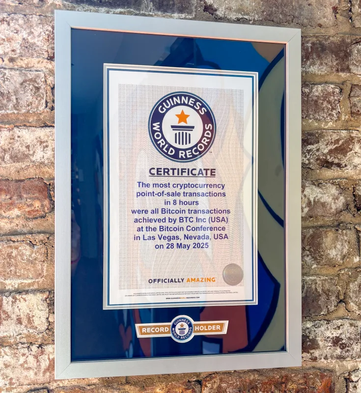 Guinness World Record: Most Cryptocurrency POS Transactions