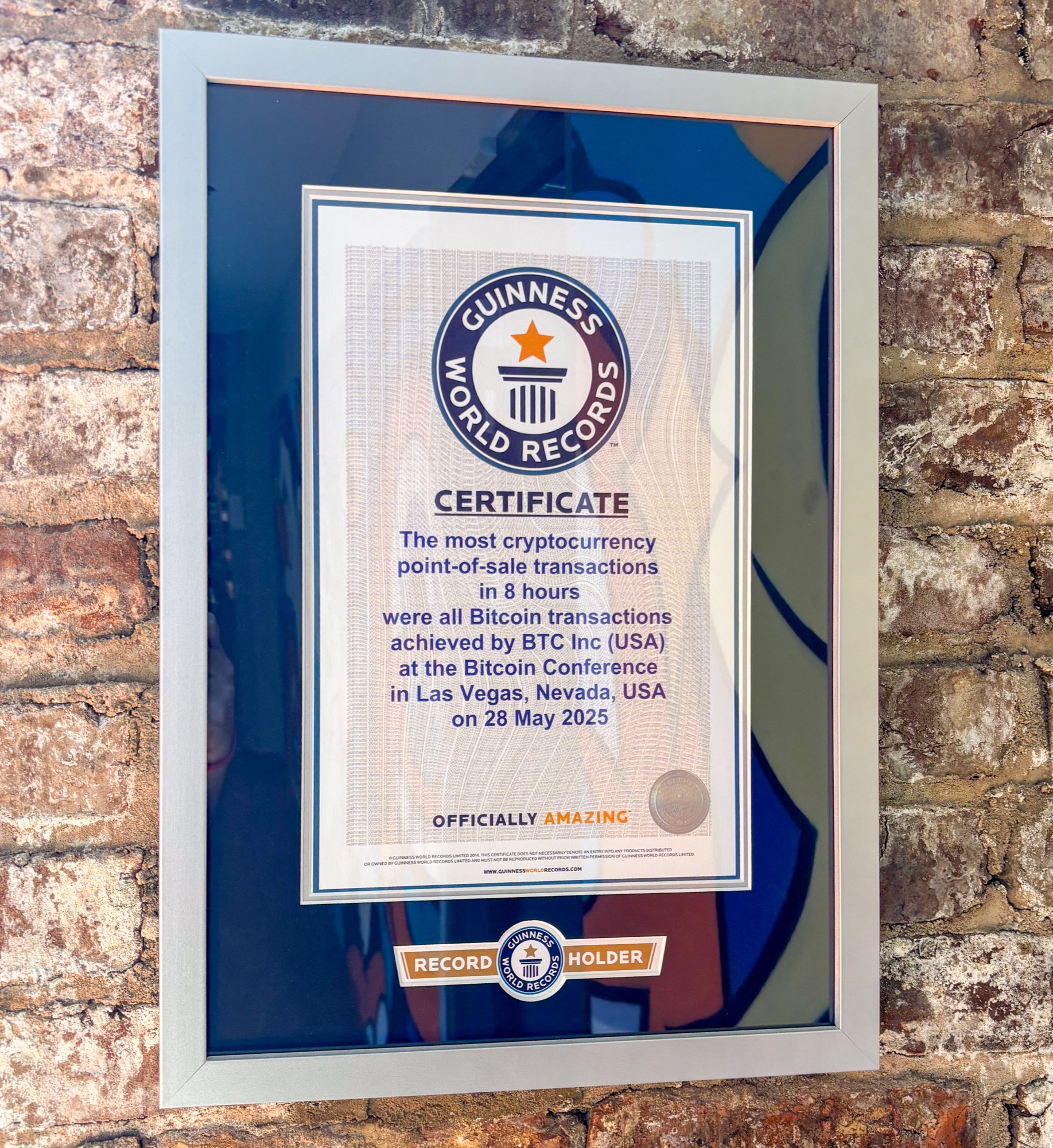 Guinness World Record: Most Cryptocurrency POS Transactions
