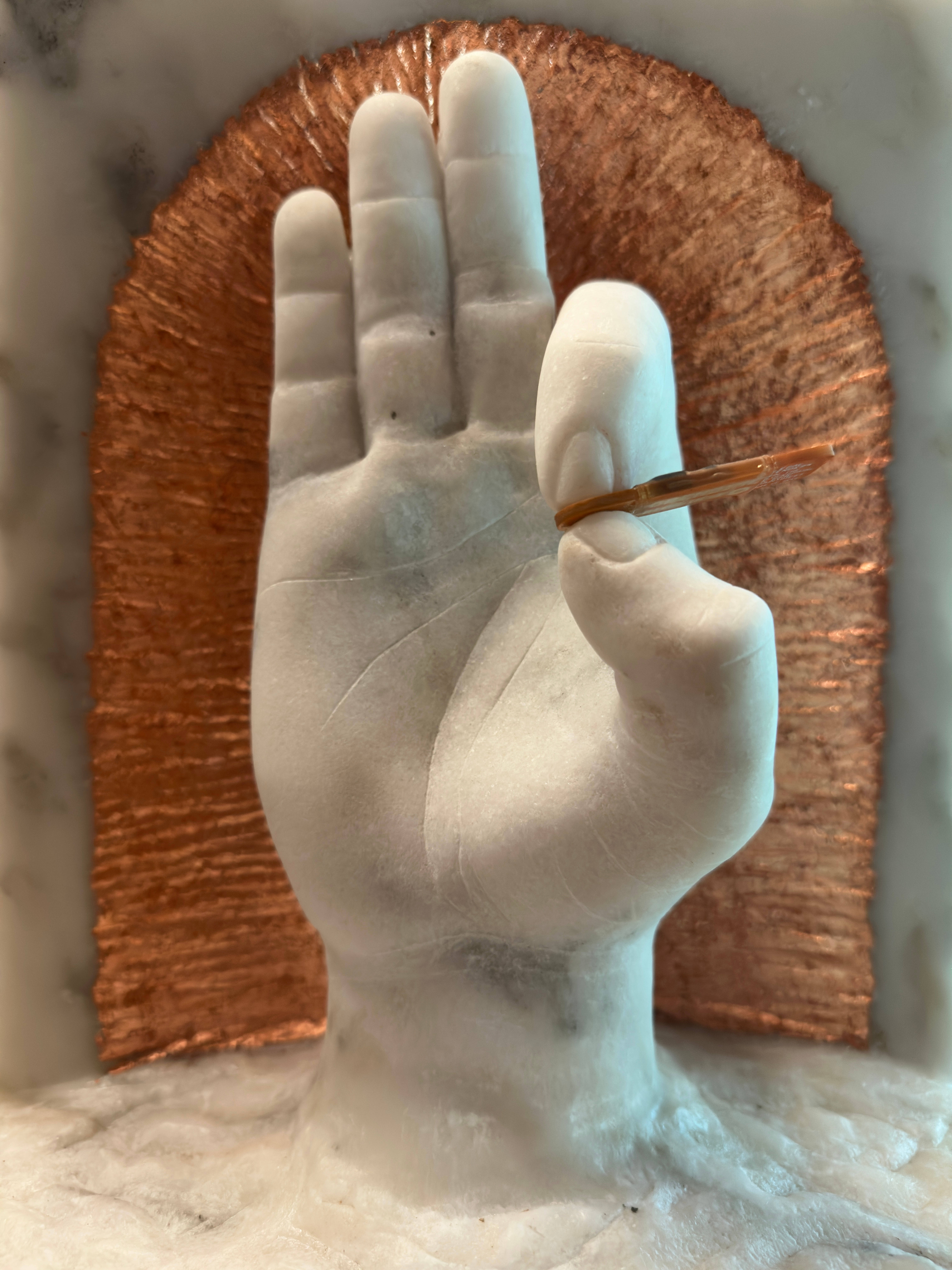 "Reborn" - An Homage to Bitcoiners in Carrara Marble view 6